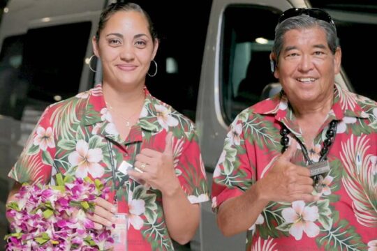 Aloha Lei Greeting on Arrival in Honolulu