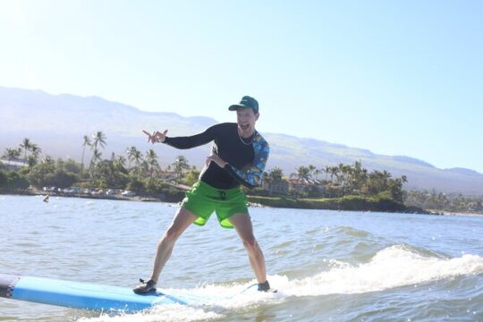 Private Surf Lessons for Beginners in Kihei at Kalama Park