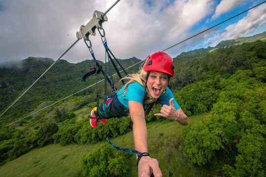 Hawaii Kipu Ranch PowerLine Zipline with Guide