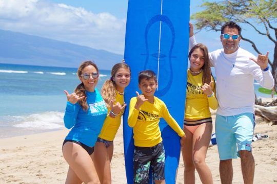 Private Surf Lesson for Group of 3-5 Near Lahaina