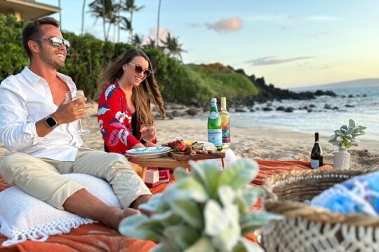 Charcuterie Board & Sunset at a Hidden Beach W/ Photo