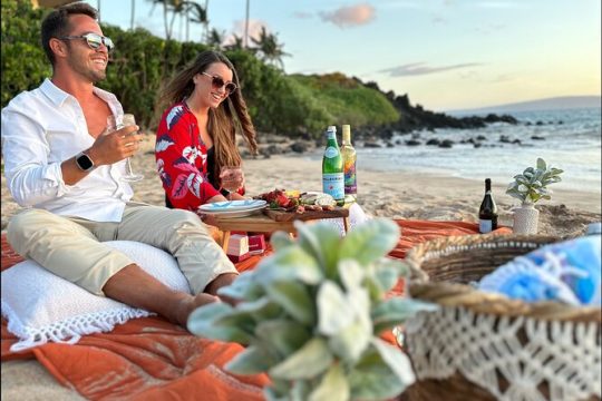 Charcuterie Board & Sunset at a Hidden Beach W/ Photo