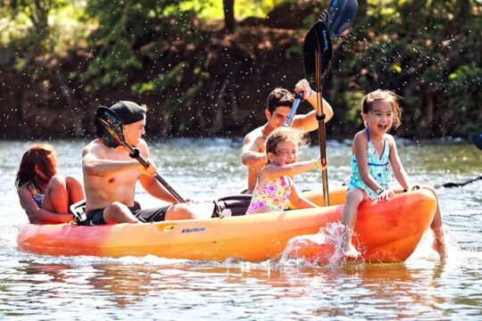 Kayak Stand Up Paddling in Haleiwa River Tour of Hawaiian Farm