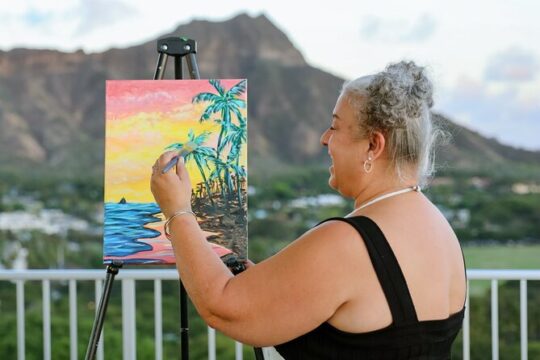 Island Style Paint Party in Waikiki Beach