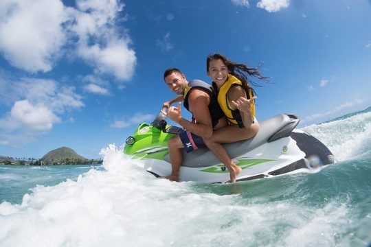 Jet Ski Ride Maunalua Bay. Tandem-2 people ride-price per person