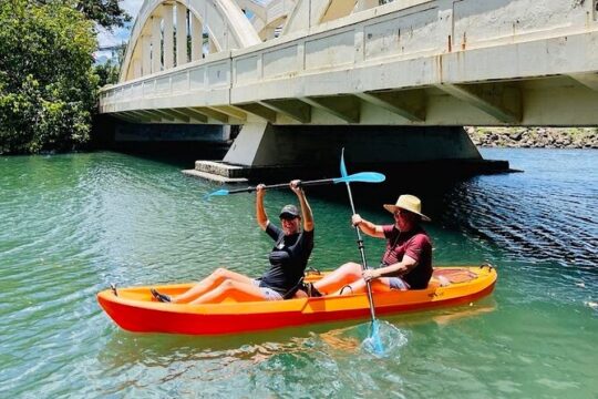 2 hour tandem kayak rental at our private launch area in Hale'iwa