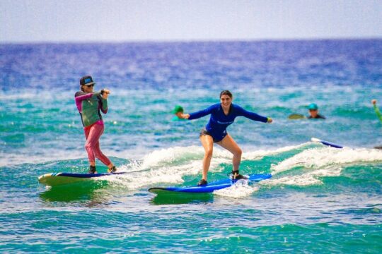 Private 2 hour Surf Lessons with Experienced Coaches